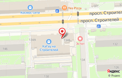 Закусочная на проспекте Строителей на карте
