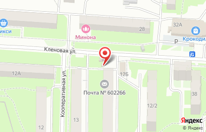 Киоск печатной продукции Роспечать на Кооперативной улице на карте