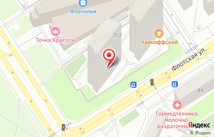 Флотилия, жилой квартал, ЗАО Грас на улице Ляпидевского на карте