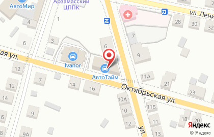 Магазин автотоваров Emex на Октябрьской улице на карте