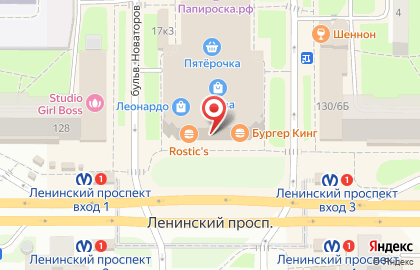 Копицентр и фотоуслуга OQ на метро Ленинский проспект на карте