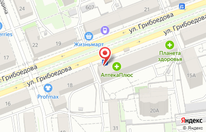 Аптека Живика на улице Грибоедова на карте