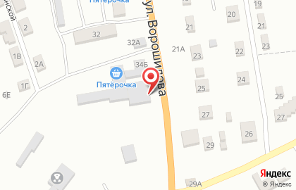 Магазин разливного пива Планета пива на улице Ворошилова на карте