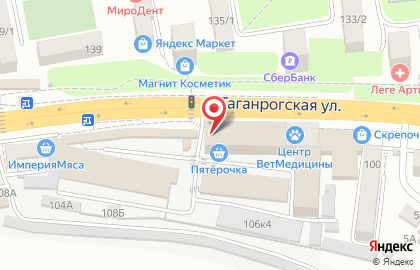 Супермаркет Пятёрочка на Таганрогской улице на карте