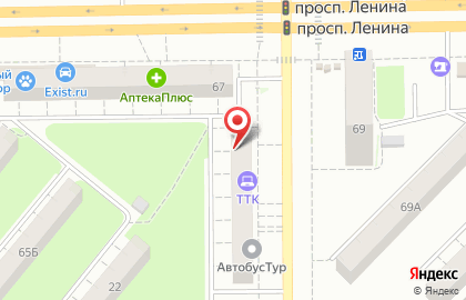 Ветеринарная клиника Ирбис на проспекте Ленина на карте