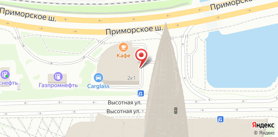 Установочный центр автостекла Carglass в Приморском на карте