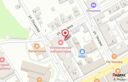 Центр специализированной фтизиопульмонологической помощи на улице Герцена на карте