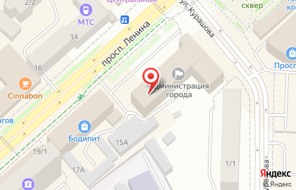 Окружная Администрация г. Якутска на проспекте Ленина на карте