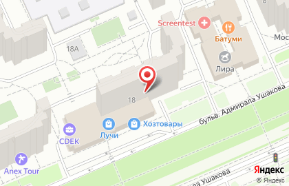 Юридическая компания Московский юрист на бульваре Адмирала Ушакова на карте