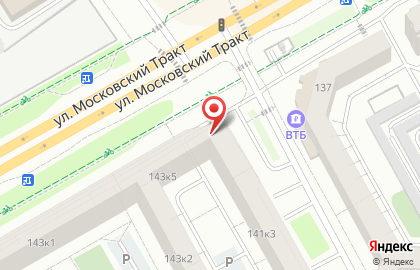 Супермаркет Магнит у дома на Московском тракте на карте