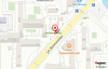 Киоск по продаже мороженого в Свердловском районе на карте