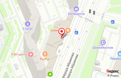 Сервисный центр Bonus mobile на улице Фёдора Абрамова на карте