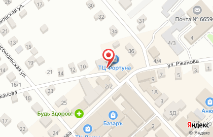 Магазин Строитель на улице Ржанова на карте