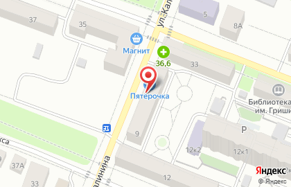 Супермаркет Пятёрочка на Калинина на карте