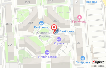Супермаркет Пятью Пять на улице Владимира Невского, 25/7 на карте