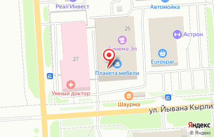 Оптово-розничная фирма Мир фурнитуры на улице Йывана Кырли на карте