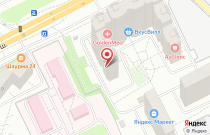 Продовольственный магазин в Москве на карте