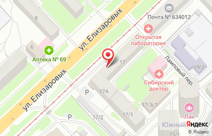 Мебельный салон Мебельный Куб на улице Елизаровых на карте