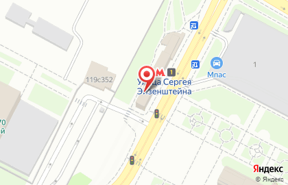 Станция монорельса Улица Сергея Эйзенштейна на карте