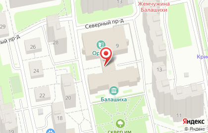 Дворец культуры Балашиха на Московском бульваре на карте