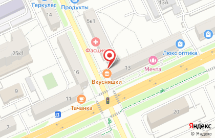 Киоск фастфудной продукции Вкусняшки на карте