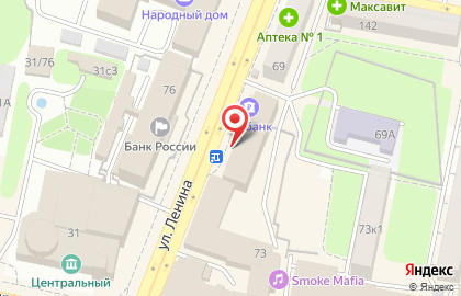 Бинар на улице Ленина на карте