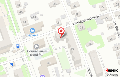 Агентство недвижимости Вертикаль на Октябрьской улице на карте