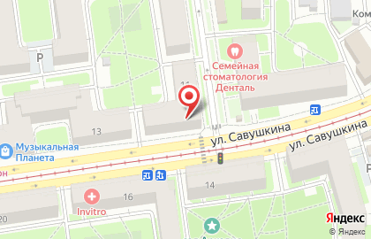 Пекарня-кондитерская Цех85 на улице Савушкина на карте
