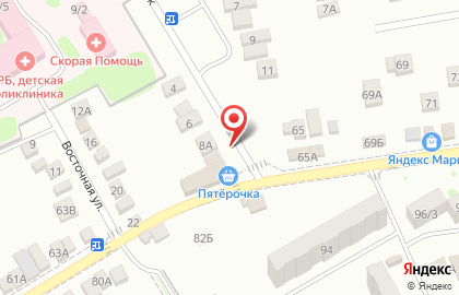 Супермаркет Пятёрочка на улице Новостроек на карте