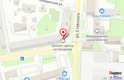 Служба заказа легкового транспорта Семерочка в Ленинском районе на карте