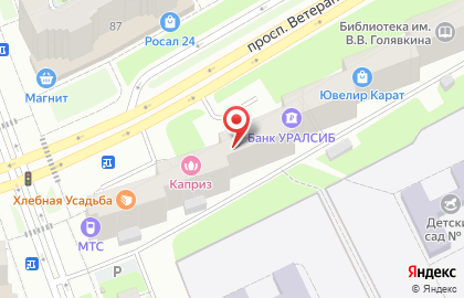 Ювелирный салон Ювелир Карат на проспекте Ветеранов на карте