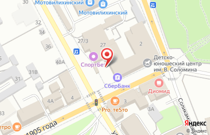 Многопрофильный магазин Клод в Мотовилихинском районе на карте