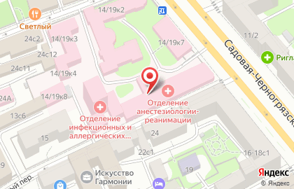 Московский НИИ глазных болезней им. Гельмгольца на Садовой-Черногрязской улице на карте