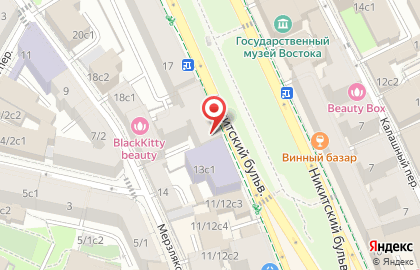 Текстильная лавка на Никитском бульваре на карте