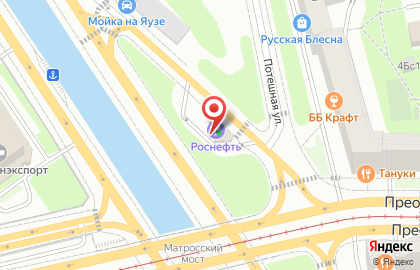 АЗС ТНК на Преображенской площади на карте