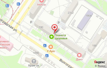 АКБ РОСБАНК на Волгоградской улице на карте