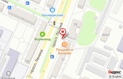 Кафе и лавочек Пиццман & Калачёв на проспекте Ленина на карте