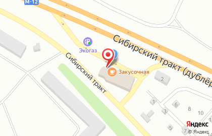 Закусочная в Тобольске на карте