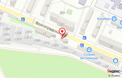 Шиномонтажная мастерская Протектор на Волгоградской улице на карте