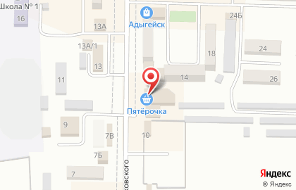 Супермаркет Пятёрочка на улице Чайковского на карте