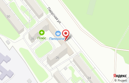 Магазин продуктов Фортуна в Красноглинском районе на карте