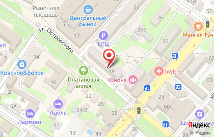 БИНБАНК кредитные карты на улице Островского на карте