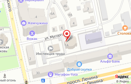 ВТБ Страхование на улице Мусоргского на карте
