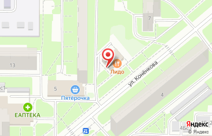 Универсам Fix Price на улице Конёнкова на карте