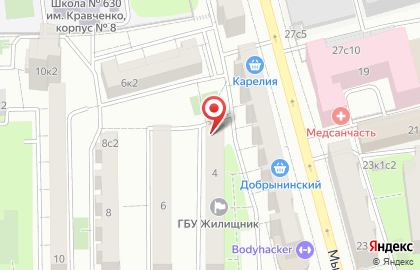 Общественный пункт охраны порядка Южного административного округа в Москве на карте
