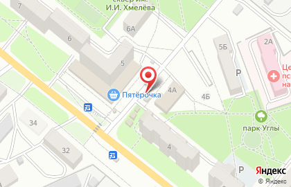 Продуктовый магазин на улице Хмелёва на карте