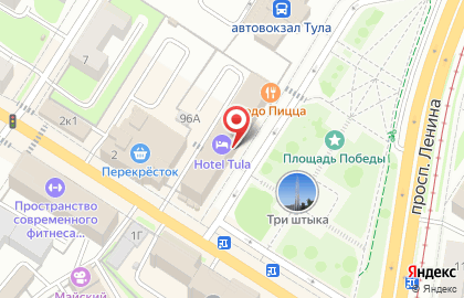 Гостиница Тула на карте