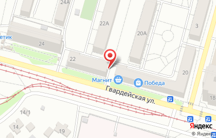 Ломбард Топаз на Гвардейской улице на карте