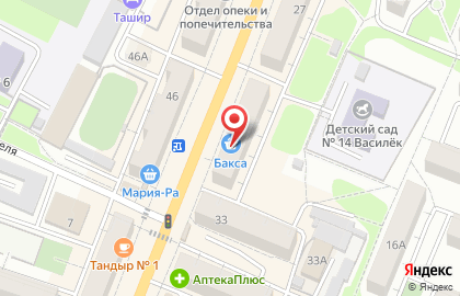 Продовольственный магазин Бакса на карте
