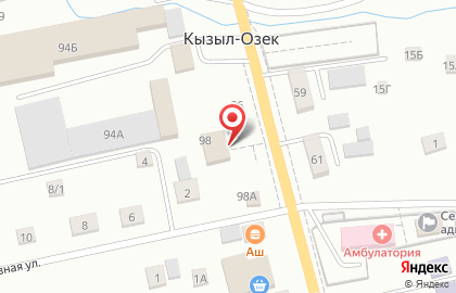 Кызыл-Озёкская межпоселенческая библиотека на карте